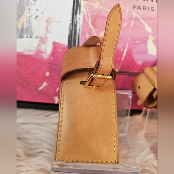 Louis Vuitton Set Vachetta Vintage Luggage Tag & Handle Strap X 2✨ - Picture 5 of 16